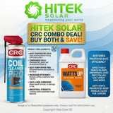CRC Watts Up - 1L Bottle (Specialist Solar Panel Cleaner) + AirCon / Heat Pump Dryer Coil Cleaner Combo