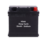 Hitek 12v 50Ah Din44 Sodium Deep Cycle 12v EV Lead Replacement Battery (for Kia / Hyundai + other EVs) using Din44L / CMF45L battery.
