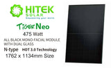 10 x 475w N-Topcon Full Black Solar Panel (1762x1134 size) - (10 Panel Set)