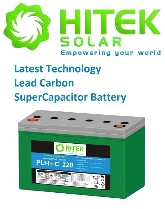 2x 12v 120Ah Pure Lead Carbon SuperCapacitor (LCS Pb-C) Batteries
